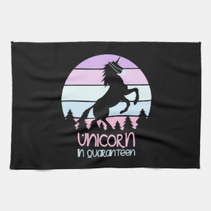 Unicorn in quaranteen kitchen towel