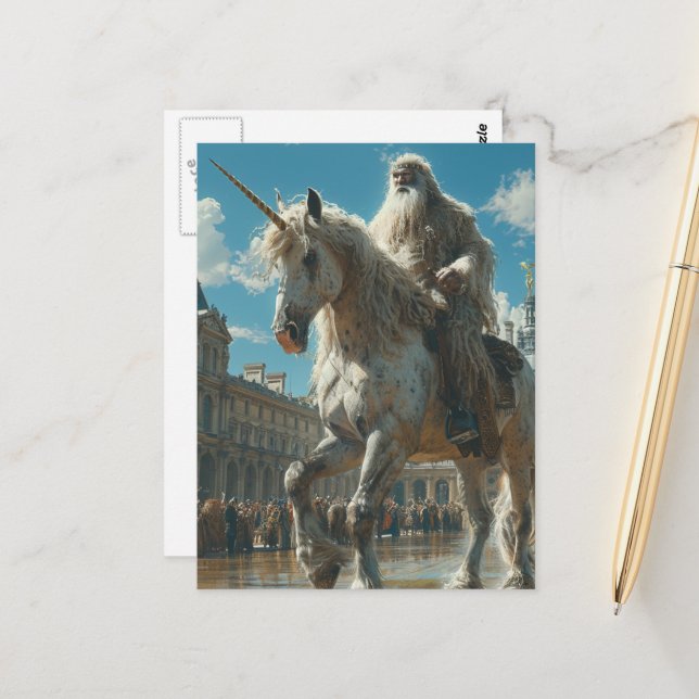 Unicorn in the City Postcard (Front/Back In Situ)