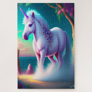 Unicorn In the Forest Art Jigsaw Puzzle