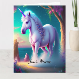 Unicorn In the Forest Art Print    Card