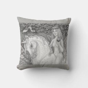 Unicorn In The Garden Of Eden EVE PILLOW Fantasy