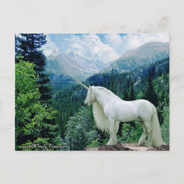 Unicorn In The Mountains Postcard (Front)