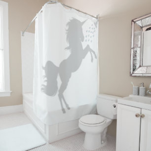 Unicorn In the Shower Fun Shadow Silhouette