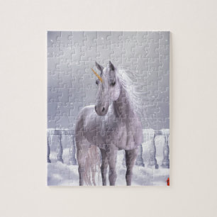 Unicorn in the Snow Jigsaw Puzzle