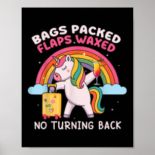 Unicorn Inappropriate Dirty Funny Trip Travel Girl Poster