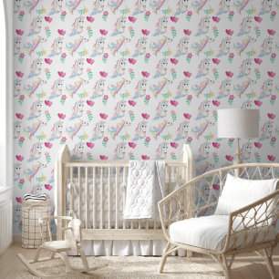 Unicorn: Innocence and Flowers  Wallpaper