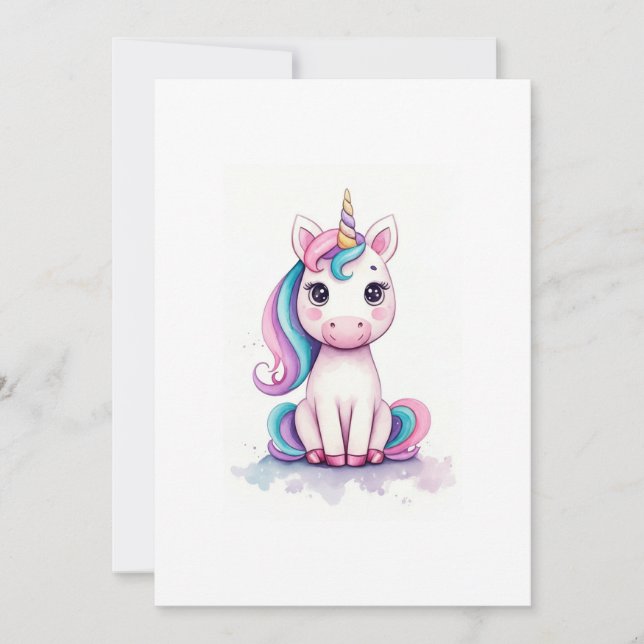 unicorn invitation (Front)