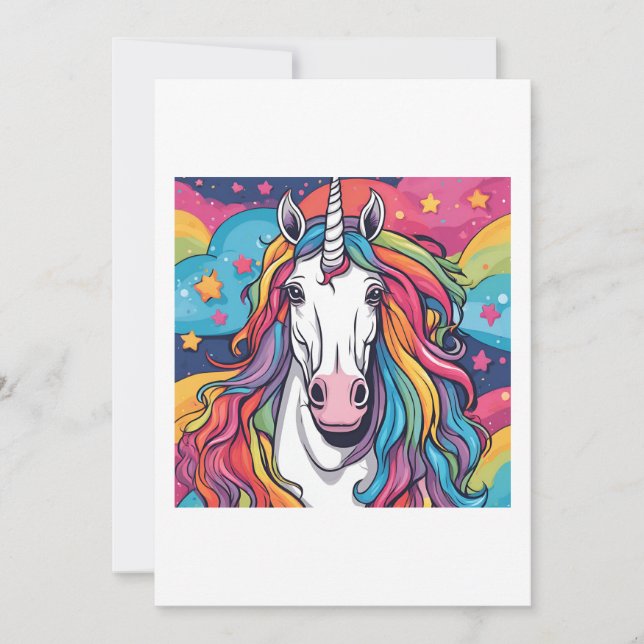 unicorn invitation (Front)