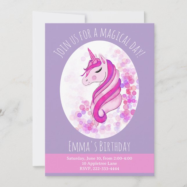 Unicorn Invitation (Front)