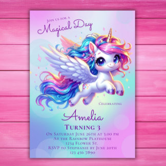 Unicorn Invitation Anniversaire Unicorn Anniversai