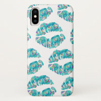 UNICORN Iridescent Teal Foil Metallic KISS LIPS