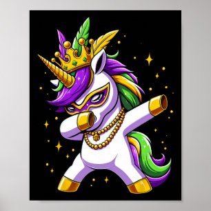 Unicorn Jester Mask Costume Kids Toddler Girls Mar Poster
