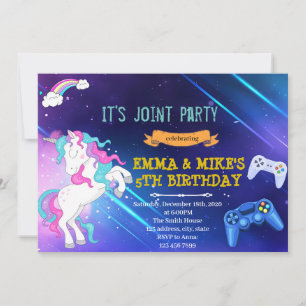 Unicorn jeu joint partie Invitation
