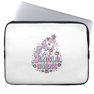 Unicorn Jingle Horns Charming Apparel Graphic_1 Laptop Sleeve