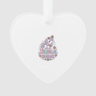 Unicorn Jingle Horns Charming Apparel Graphic_1 Ornament