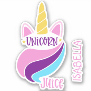 Unicorn Juice Cute Girly Custom Personalized Name