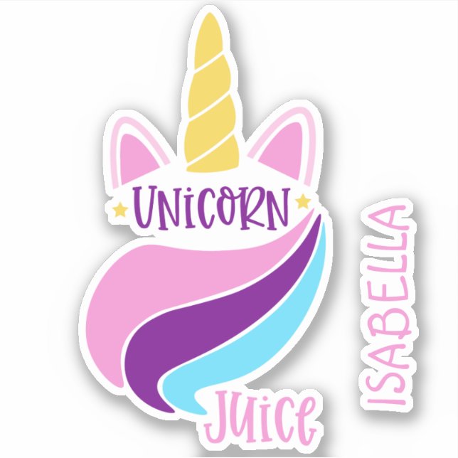 Unicorn Juice Cute Girly Custom Personalized Name (Front)