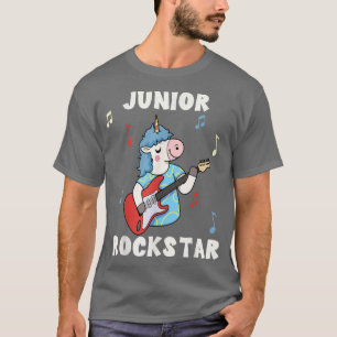 Unicorn Junior Rock Star Guitar Rockin Music Singe T-Shirt
