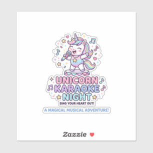 Unicorn Karaoke Night Bold Typography Product Grap