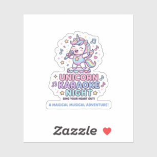 Unicorn Karaoke Night Bold Typography Product Grap