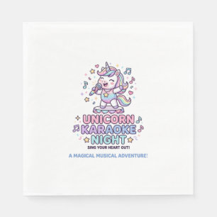 Unicorn Karaoke Night Bold Typography Product Grap Napkin