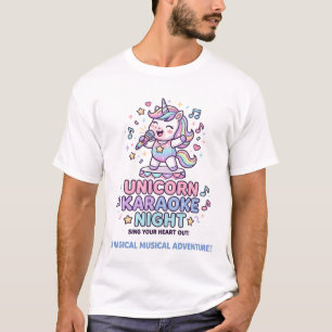Unicorn Karaoke Night Bold Typography Product Grap T-Shirt