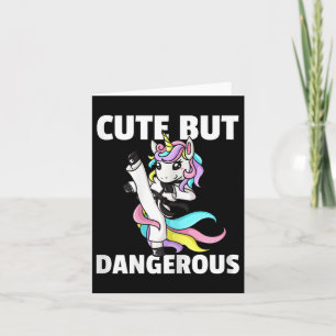 Unicorn Karate Gift Girl Taekwondo Jiu Jitsu Mma B Card