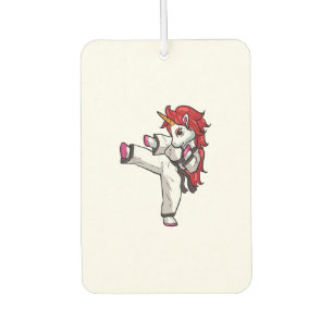 Unicorn Karate Girl Taekwondo Jiu Jitsu MMA BJJ T- Air Freshener