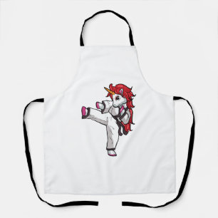 Unicorn Karate Girl Taekwondo Jiu Jitsu MMA BJJ T- Apron