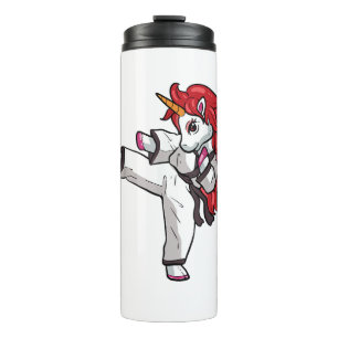 Unicorn Karate Girl Taekwondo Jiu Jitsu MMA BJJ T- Thermal Tumbler