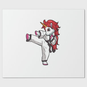 Unicorn Karate Girl Taekwondo Jiu Jitsu MMA BJJ T- Wrapping Paper