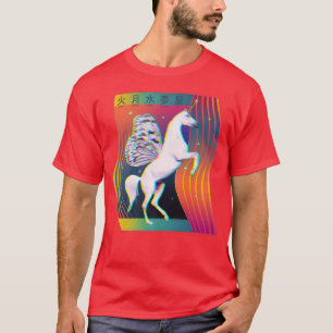 Unicorn Kidcore Glitchy Vaporwave Kanji Dream Fair T-Shirt