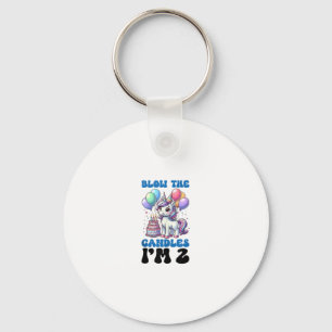 Unicorn Kids 2nd Birthday Party Boy 2 Year Old Bda Keychain