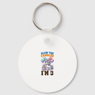 Unicorn Kids 3rd Birthday Party Boy 3 Year Old Bda Keychain