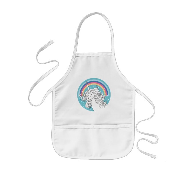 UNICORN KIDS APRON BLUE (Front)