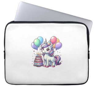 Unicorn Kids Birthday Party Boy Bday Girl Candles Laptop Sleeve