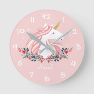 Unicorn Kids Nursery Wall Clock