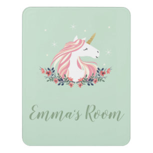 Unicorn Kids Room Door Sign
