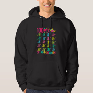 Unicorn Kindergarten 100 Days Of School Girl Magic Hoodie