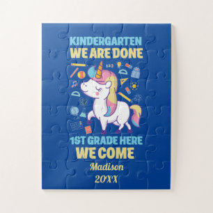 Unicorn Kindergarten Graduation 1st Grade Jigsaw Puzzle