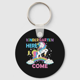 Unicorn Kindergarten Here I Come School Kindergart Keychain