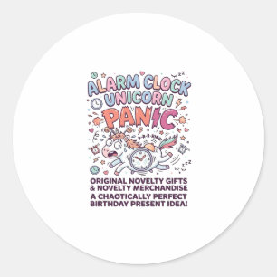 Unicorn Kingdom Guard Adorable Vector Design_1 Classic Round Sticker
