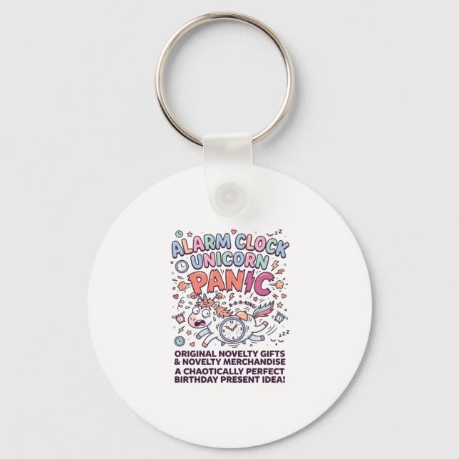 Unicorn Kingdom Guard Adorable Vector Design_1 Keychain (Front)
