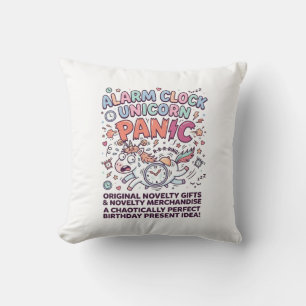 Unicorn Kingdom Guard Adorable Vector Design_1 Throw Pillow