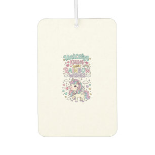 Unicorn Kisses and Rainbow Wishes Cute Pastel Grap Air Freshener