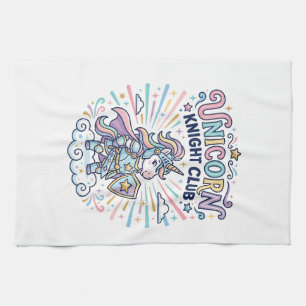 Unicorn Knight Club Print Ready Apparel Graphic_1 Kitchen Towel