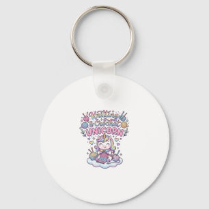 Unicorn Knitting Crochet Unicorn Adorable Typograp Keychain