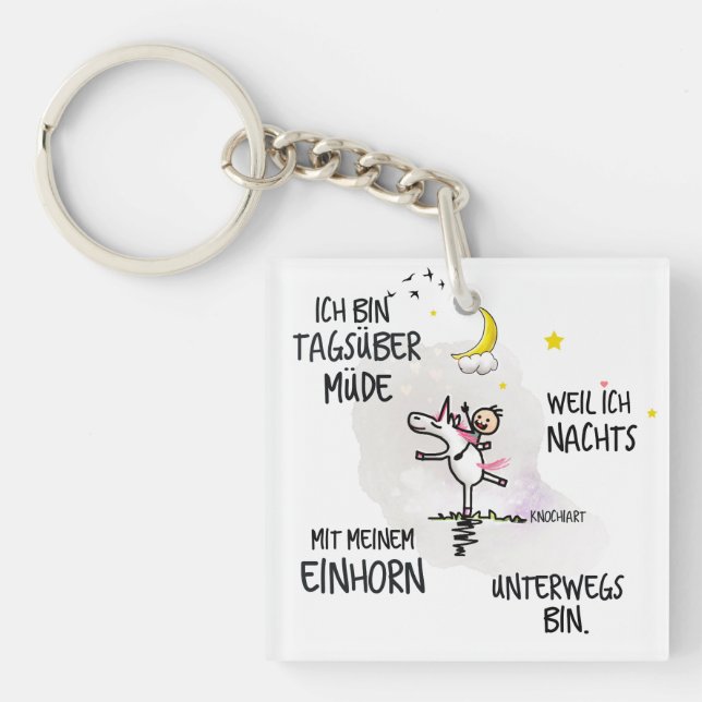 Unicorn - KnochiART Keychain (Front)