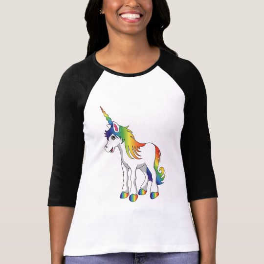Unicorn Ladies Raglan T Shirt
