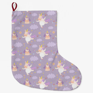 Unicorn Large Christmas Stocking